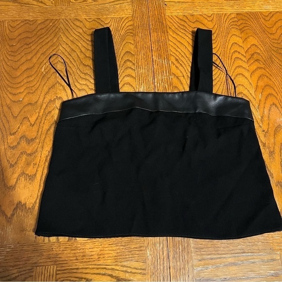 Gucci Leather Trim Cropped Top in Black Sz 38 or XS - Picture 5 of 16